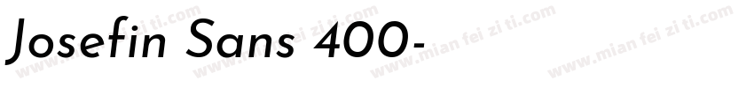 Josefin Sans 400字体转换